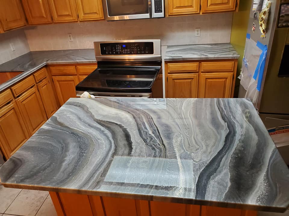 Custom Countertops epoxy work in Northwest Arkansas