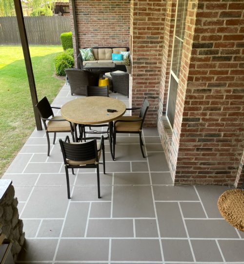Covered Patio Pour — epoxy in Fayetteville