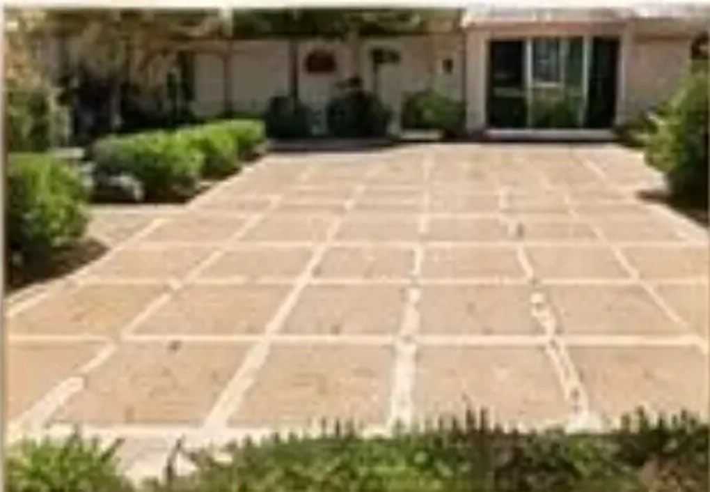 Coated patio and walkway