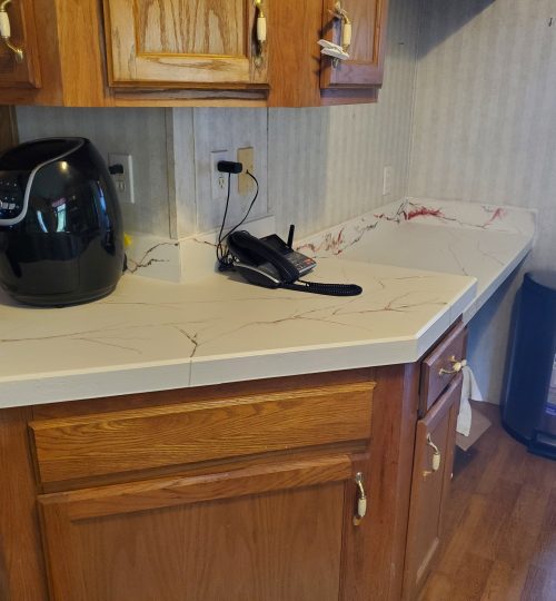 White Marble Counter Refresh — epoxy in Bentonville