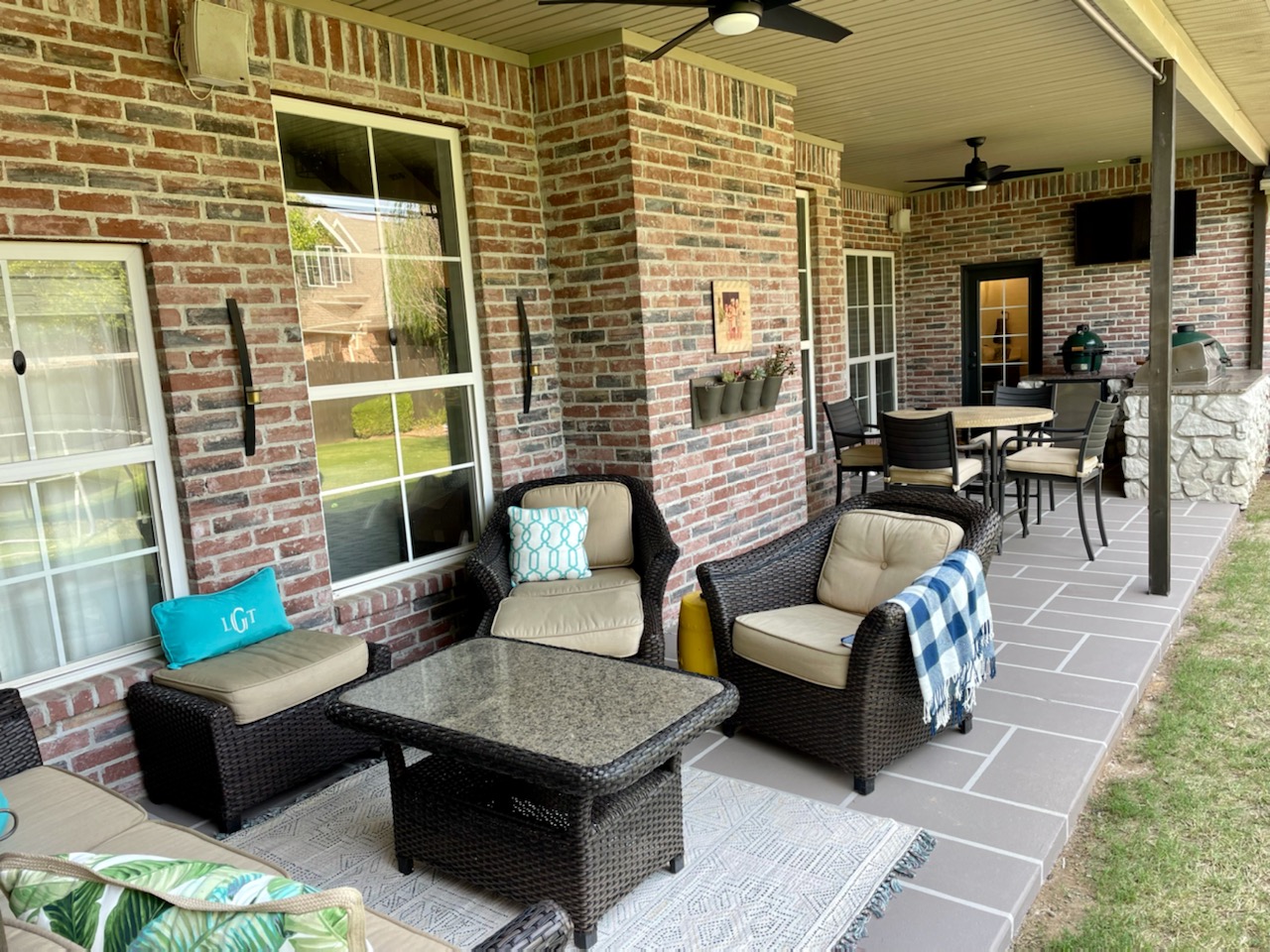 Custom Patios epoxy work in Northwest Arkansas
