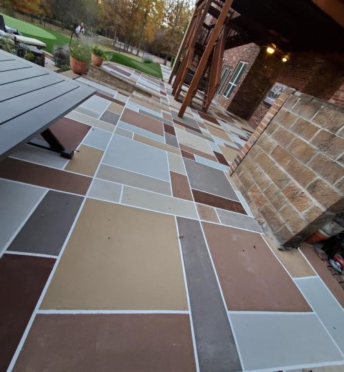 Multi-Tone Flagstone Patio — epoxy in Centerton