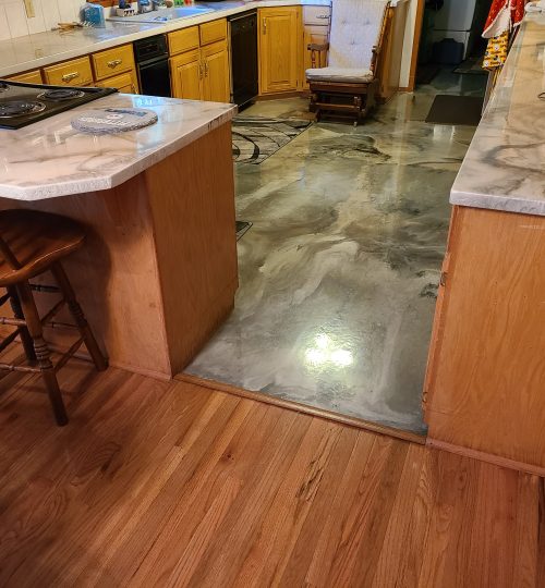 Kitchen Island Marble Floor — epoxy in Bella Vista